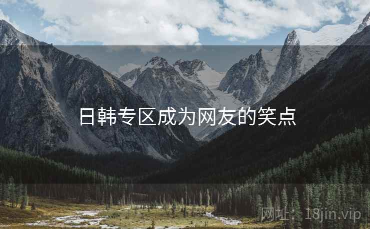 日韩专区成为网友的笑点