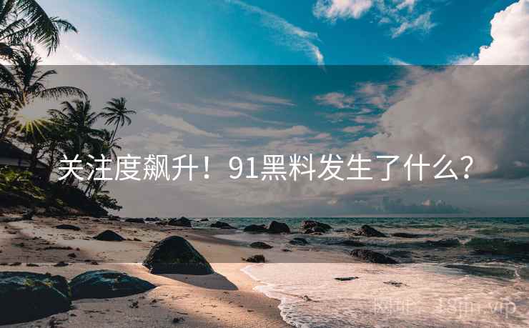 关注度飙升！91黑料发生了什么？